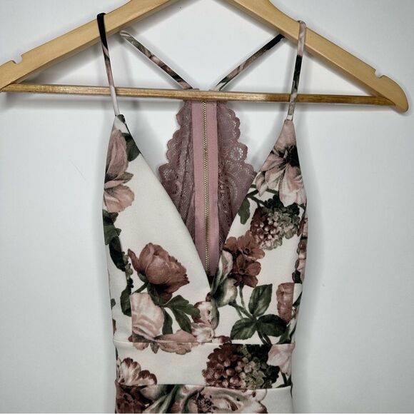 Windsor Floral Mini Dress - Pink and Green - Picture 5 of 12